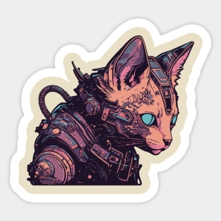 Cyborg Cat Sticker